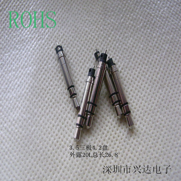 批发DC3.5三极音频线接头 3级耳机插头 三节插针 双声道 立体声