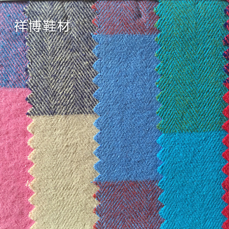 全棉磨毛色织布 人字斜色织格子布 料 加厚秋冬季格子衬衣面料