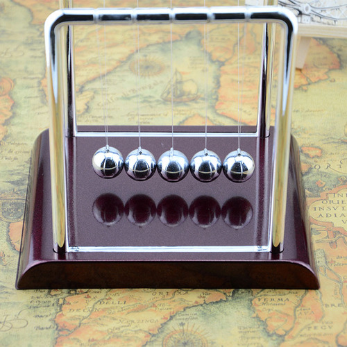 Large square T-shaped Newton billiard ball, creative home desktop decoration balance ball, science and education crafts billiard ball