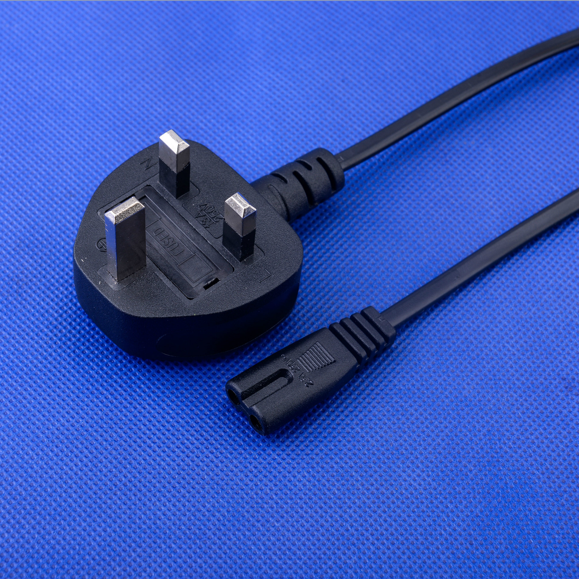 英标/英式 大英规八字尾电源线 英规三孔注塑插头8字尾ac电源线