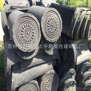 定制仿古建筑勾头瓦 订做仿古建材屋檐瓦筒瓦批发青瓦 量大从优