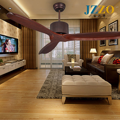 家之尊52寸欧式创意古典电扇 美式复古吊扇 遥控客厅风扇不带灯|ms