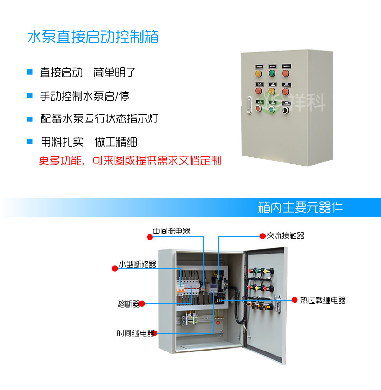 东莞祥科工厂定制水泵,变频,PLC控制柜低压开关柜