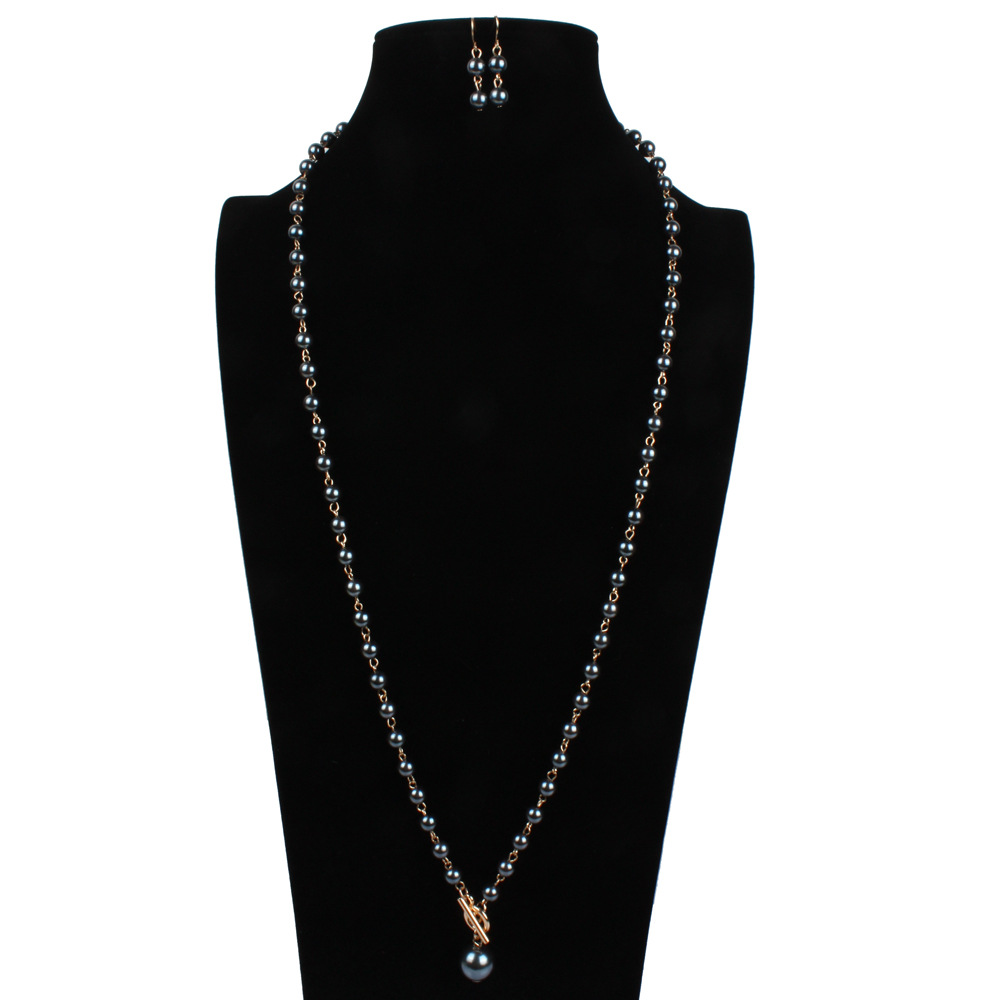 Occident and the United States pearlNecklace Set (red)NHCT0061-red