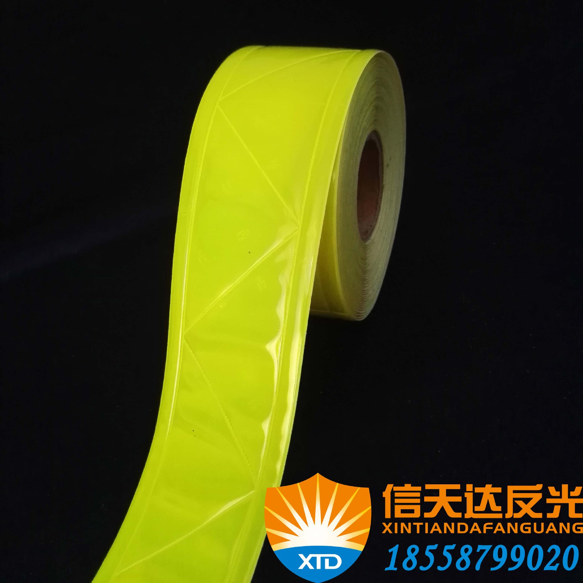 现货6187反光晶格 进口荧光黄色pvc反光条6187R