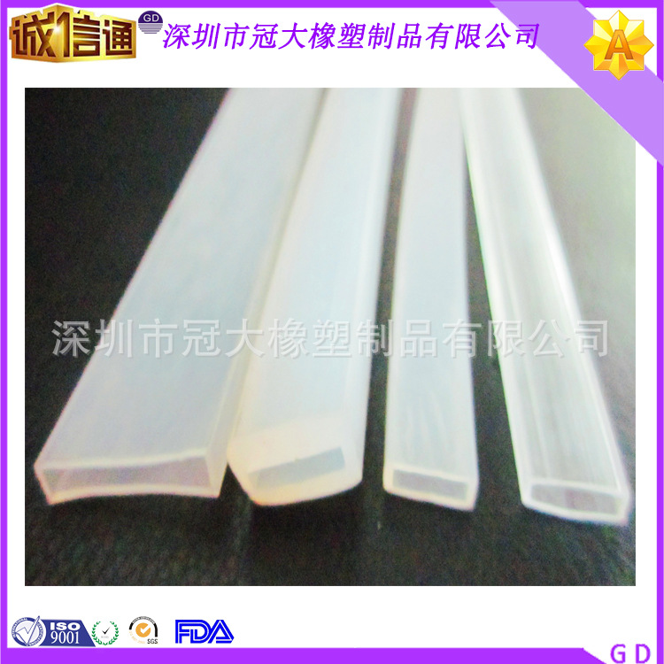 深圳厂家LED5050灯条硅胶套管防静电工业硅胶管透明耐高温led灯带
