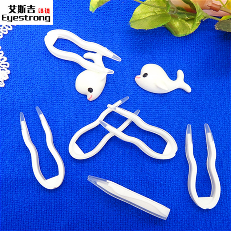 Al-Qaeda Contacts parts 4.8cm Conjoined clip Plastic Contacts Clamp Medical tweezers
