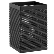 得力908笔筒 金属铁网笔插 方形加厚笔筒 桌面收纳办公 简约时尚