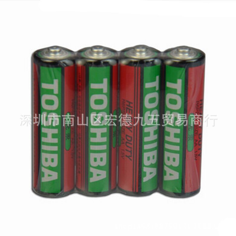 东芝5号 儿童玩具碳性高能量铁壳干电池 AA 1.5V 五号R6 aa 电池