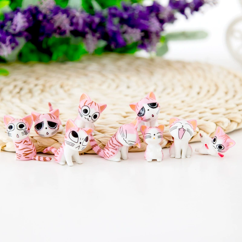 Micro landscape, doll, small creative minifigure, kitten, capsule toy