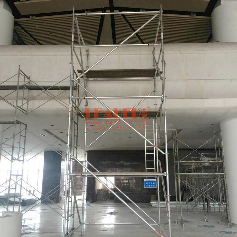 直爬梯铝架 门式单宽铝合金脚手架 移动快装 品质保证 厂家可包邮