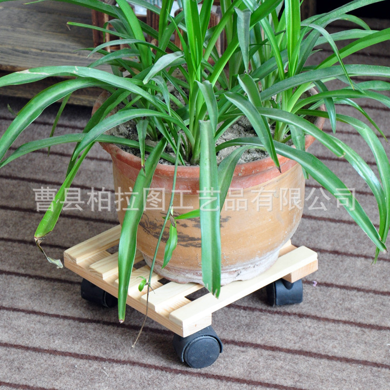 厂家批发 可移动花架 万向轮 花托滚轮托盘方形 圆形花盆底座