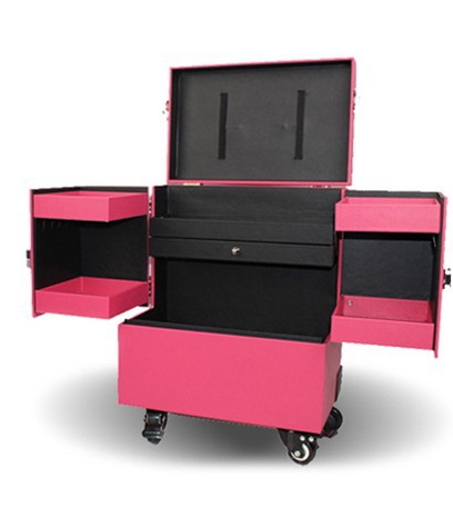 专业拉杆美甲美发化妆箱专用化妆箱工具收纳跟妆箱万向轮