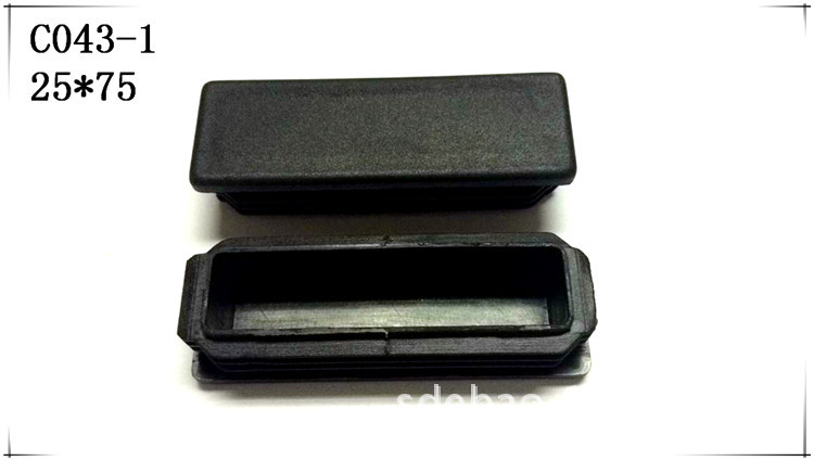 德堡现货提供25*75高韧性黑色塑料管塞 耐冲压长方形堵头欢迎订购