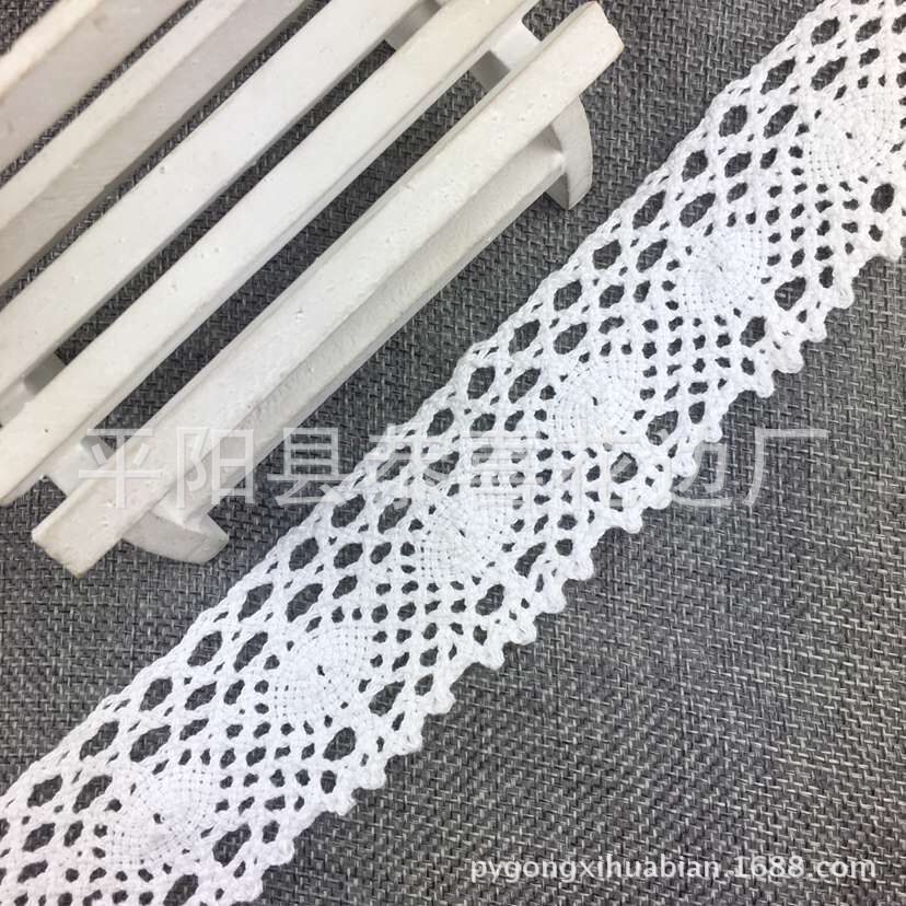 棉钩编花边