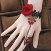 Women's retro red rose lace bracelet new creative hand accessories hot selling cmb291