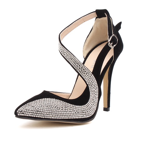 2016 Châu Âu và Hoa Kỳ câu lạc bộ đêm thương mại nước ngoài siêu cao gót hiển thị ngôi sao thời trang kim cương cao gót đơn giày zg318-18 Giày cao gót
