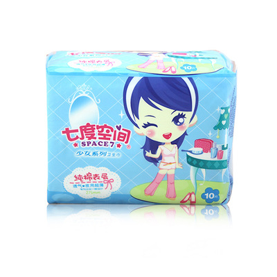 七度空间卫生巾批发 少女系列275mm棉柔透气超薄夜用卫生巾10片装