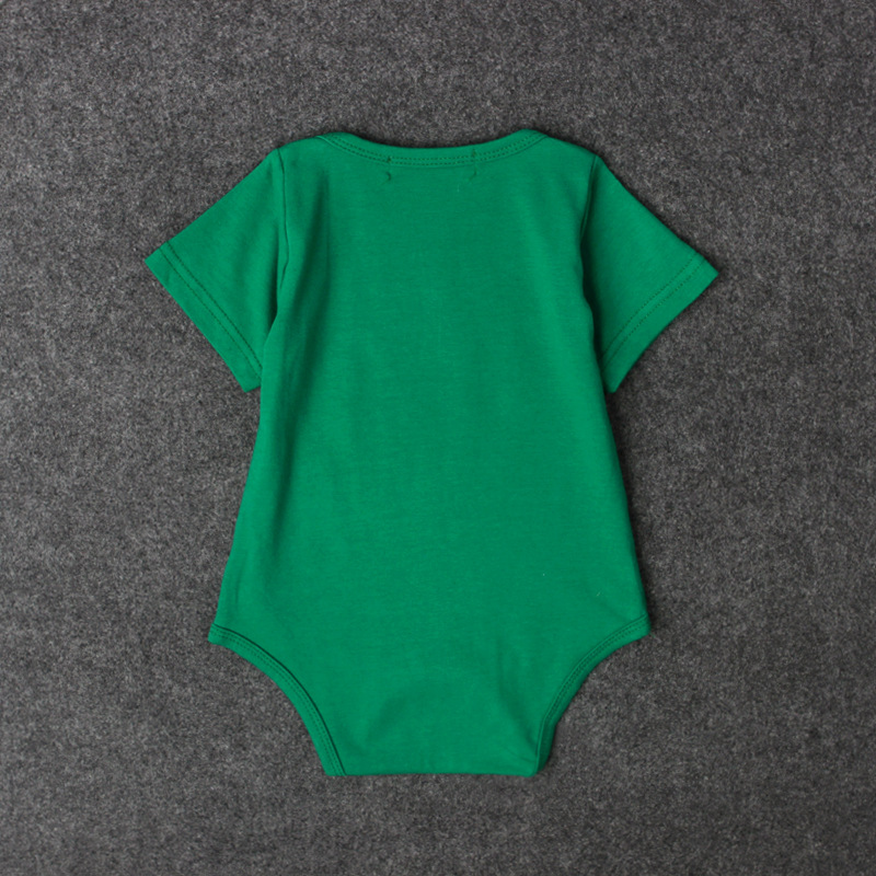 Children's Christmas jumpsuit boys and girls letter short sleeve Christmas suit_voghion.com