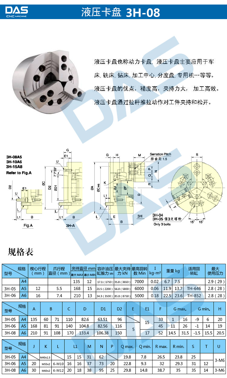 液压卡盘3H-08