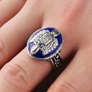 Retro geometric gemstone ring, JZ102, punk style