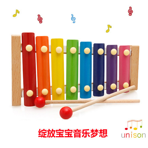 Wooden Infant and Toddler Music Octave Xylophone Knocking Toy, Baby Brain Development Percussion Xylophone Hot Sale Wholesale