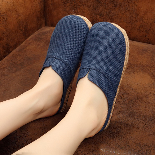 Tai chi kung fu shoes for women linen shoes women's breathable hemp slippers flats