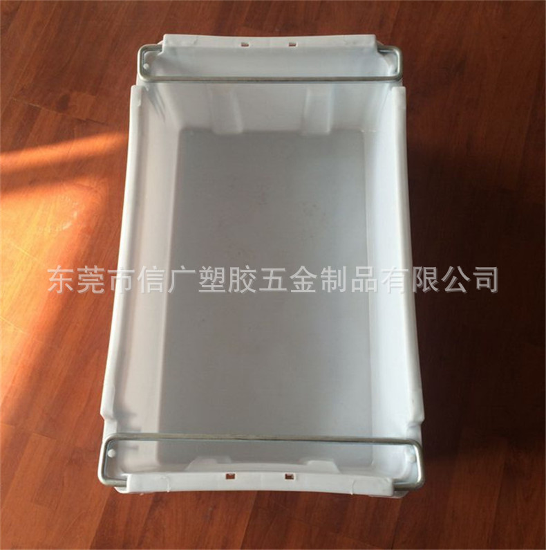 加厚加强筋周转箱带铁耳 720*425*235五金汽车零配件物流箱注塑箱