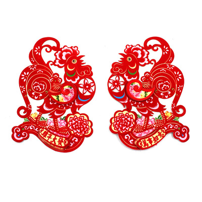 [新年装饰礼品 鸡年贴画 门贴 春节装饰贴纸] 新年装饰礼品 鸡年贴画 门贴 春节装饰贴纸