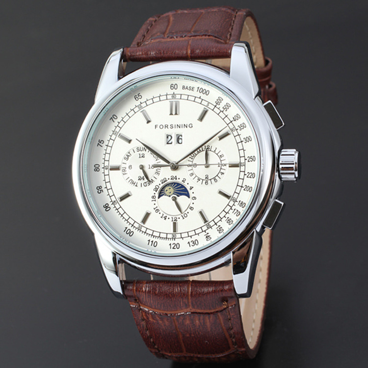 Forsining Mechanical Watch For Men With Calendar And Solar Power_voghion.com