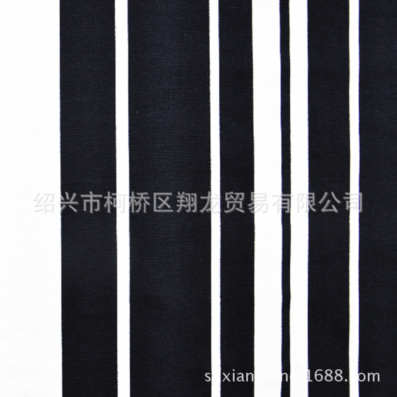 【翔龙印花 XL贵族麻-3】简洁宽细条纹几何舒适印花面料