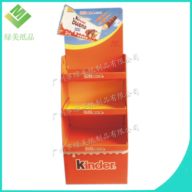 零食纸货架 落地式纸货架展示架 食品纸陈列架 纸促销架厂家