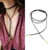 Fashionable velvet universal long sweater, necklace, European style, simple and elegant design