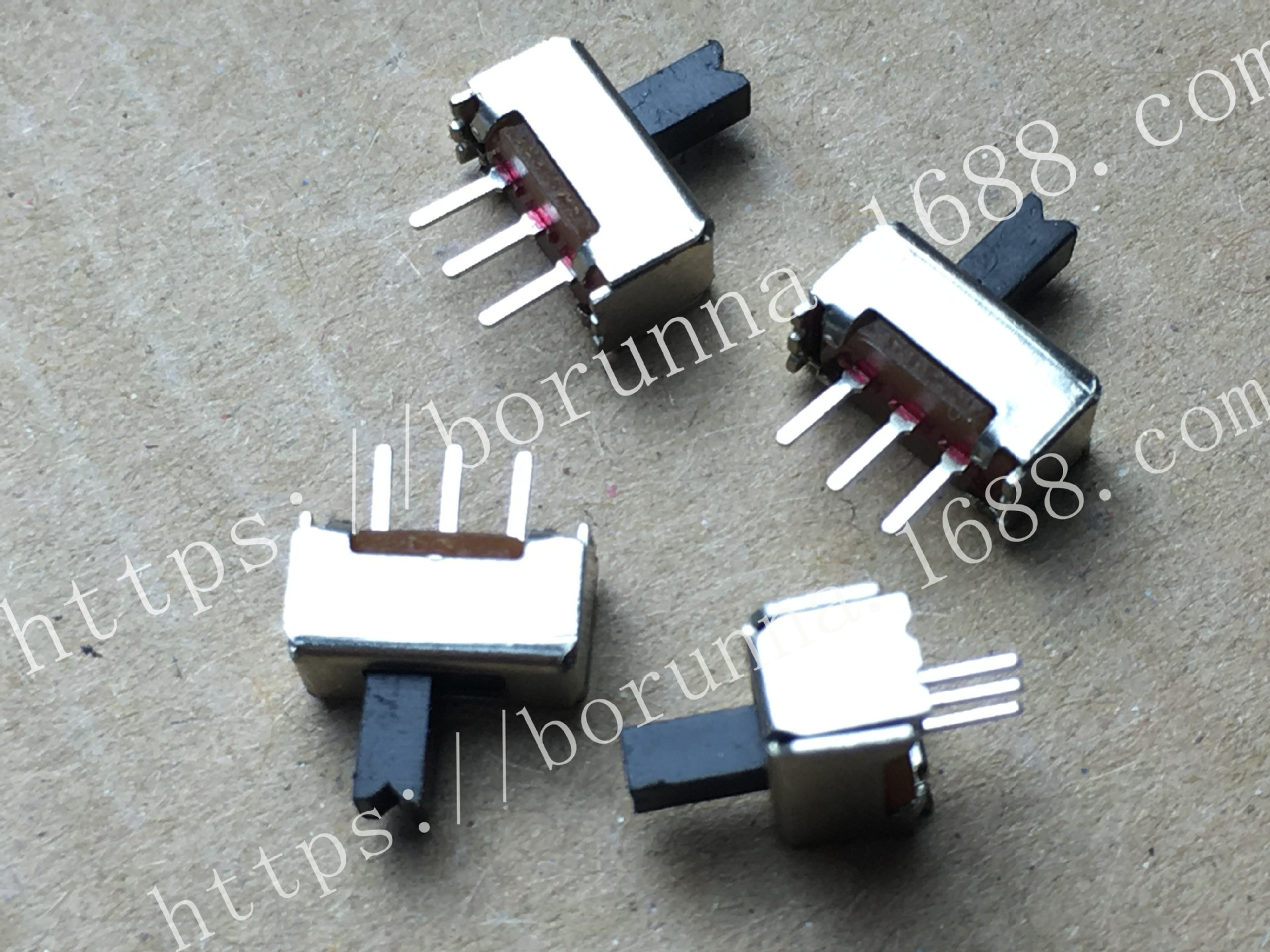 SS12D07VG4 拨动开关 2档3脚 SS12D07 柄VG高4MM 两侧没支架