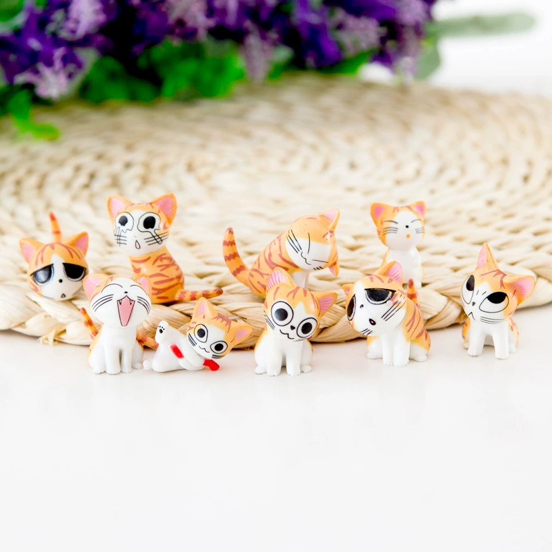 Micro landscape, doll, small creative minifigure, kitten, capsule toy