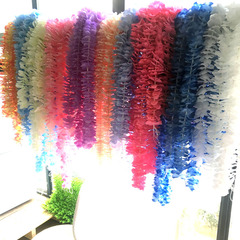 Artificial Orchid Garland Wedding Decoration Fake Flowers Home Decor Wisteria Garland Artificial Flower Vine Ceiling Hanging Silk Flower