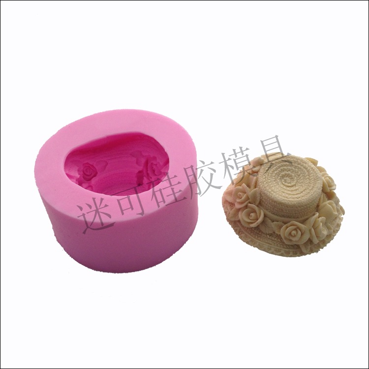 Sombrero de La Flor jabón hecho a mano del molde silicona chocolate DIY pastel decoración herramienta Ventas Directas fábrica