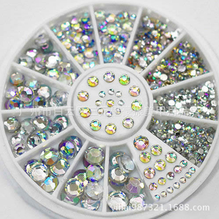 Nail eBay hot 6cm drill box nail polish nail jewelry wholesale small disc 3 size AB imitation drill Nail eBay hot 6cm drill box nail polish nail jewelry wholesale small disc 3 size AB imitation drill