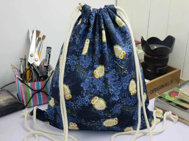 Fluorescence backpack, retro cloth bag, drawstring, wholesale, Korean style