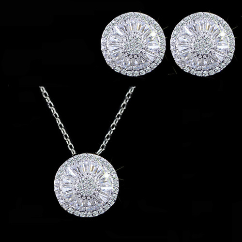 Taobao Tmall chain set kit zirconia necklace earrings Korean style fashion accessories factory direct supply wholesale