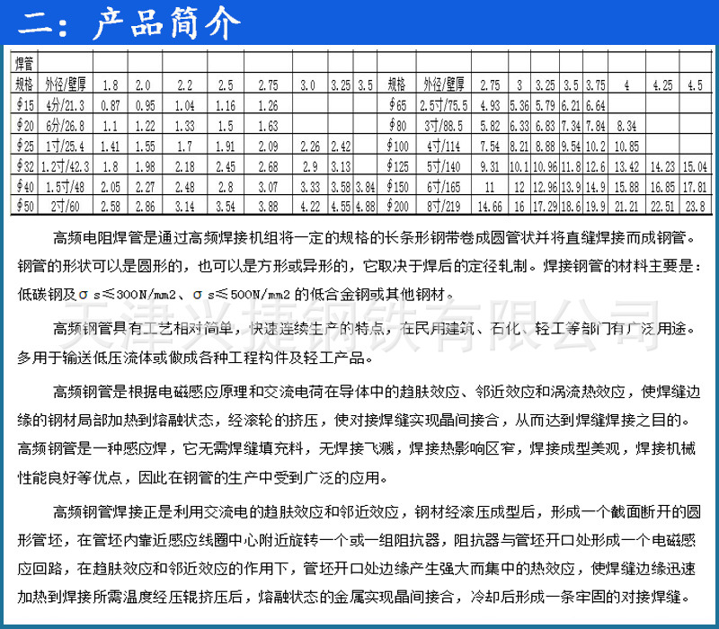 2焊接钢管介绍