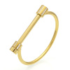 Gold bracelet stainless steel, women's bracelet, screw, accessory, zirconium for beloved, new collection