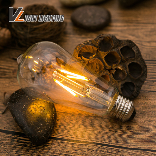 Bulk ST64 LED Edison Bulb E27 220V 8W Creative Decor Glass Nipple Type