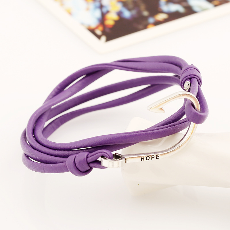 Nautical Navy Fishhook Alloy Bracelet Couple Fishhook Bracelet