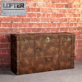 复古餐边柜个性皮艺边柜KTV酒吧服装店收纳柜定做家具厂家直销