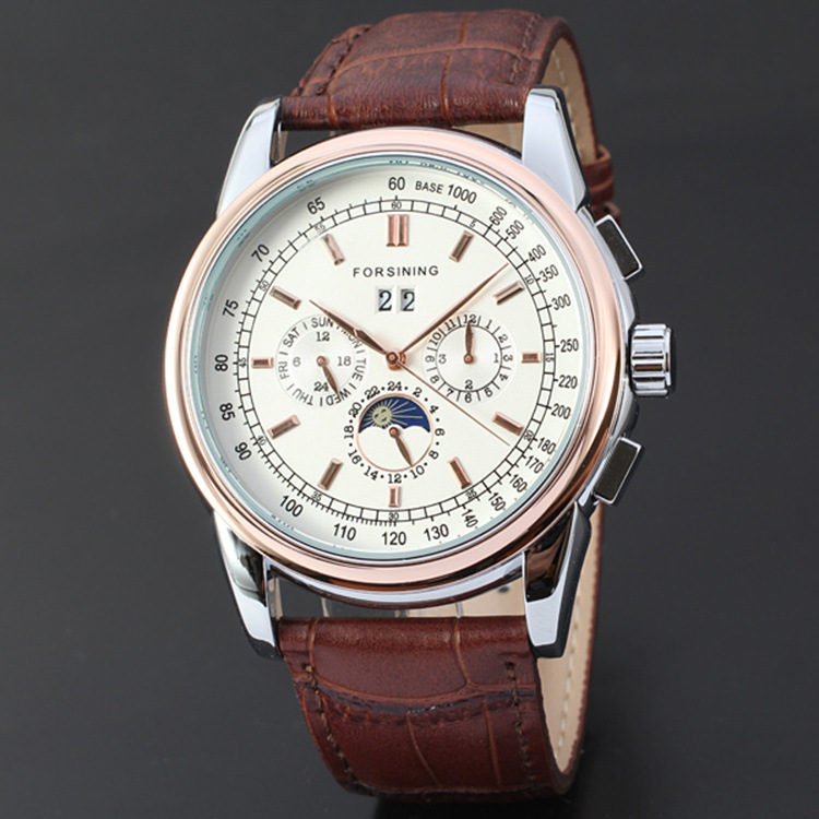 Forsining Mechanical Watch For Men With Calendar And Solar Power_voghion.com
