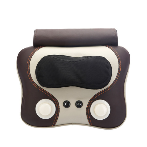 Electric Heating Waist, Neck, and Shoulder Warm Jade Massage Cushion, Dual-Purpose Car Home Massager for Full-Body Kneading and Tapping, One Piece Drop Shipping