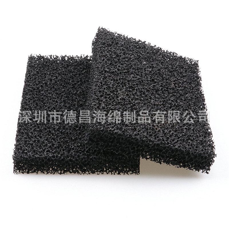 蔬菜水果沥干保鲜过滤棉黑色隔层防撞开孔率透气聚氨酯泡棉圆饼垫