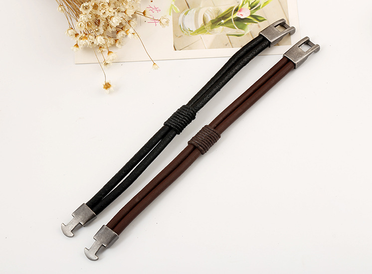 Cowhide leather bracelet menu0027s accessories leather woven handmade leather men