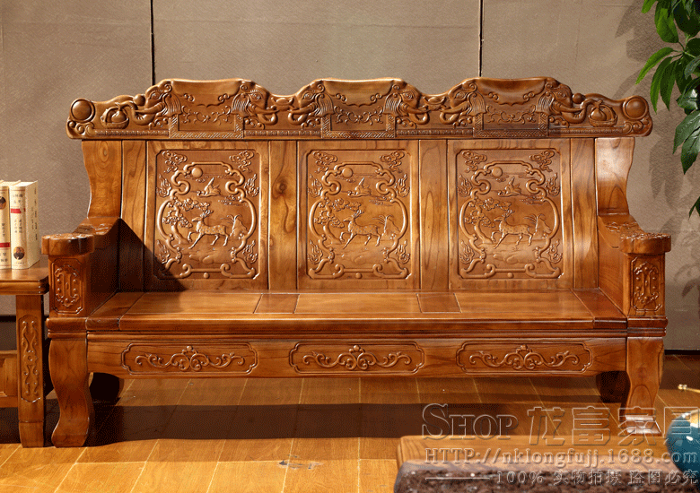 2016新款实木沙发 客厅实木组合沙发 古典实木沙发 苦楝木沙发331